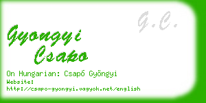 gyongyi csapo business card