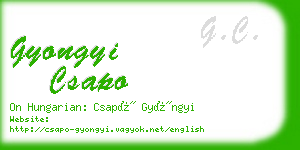 gyongyi csapo business card